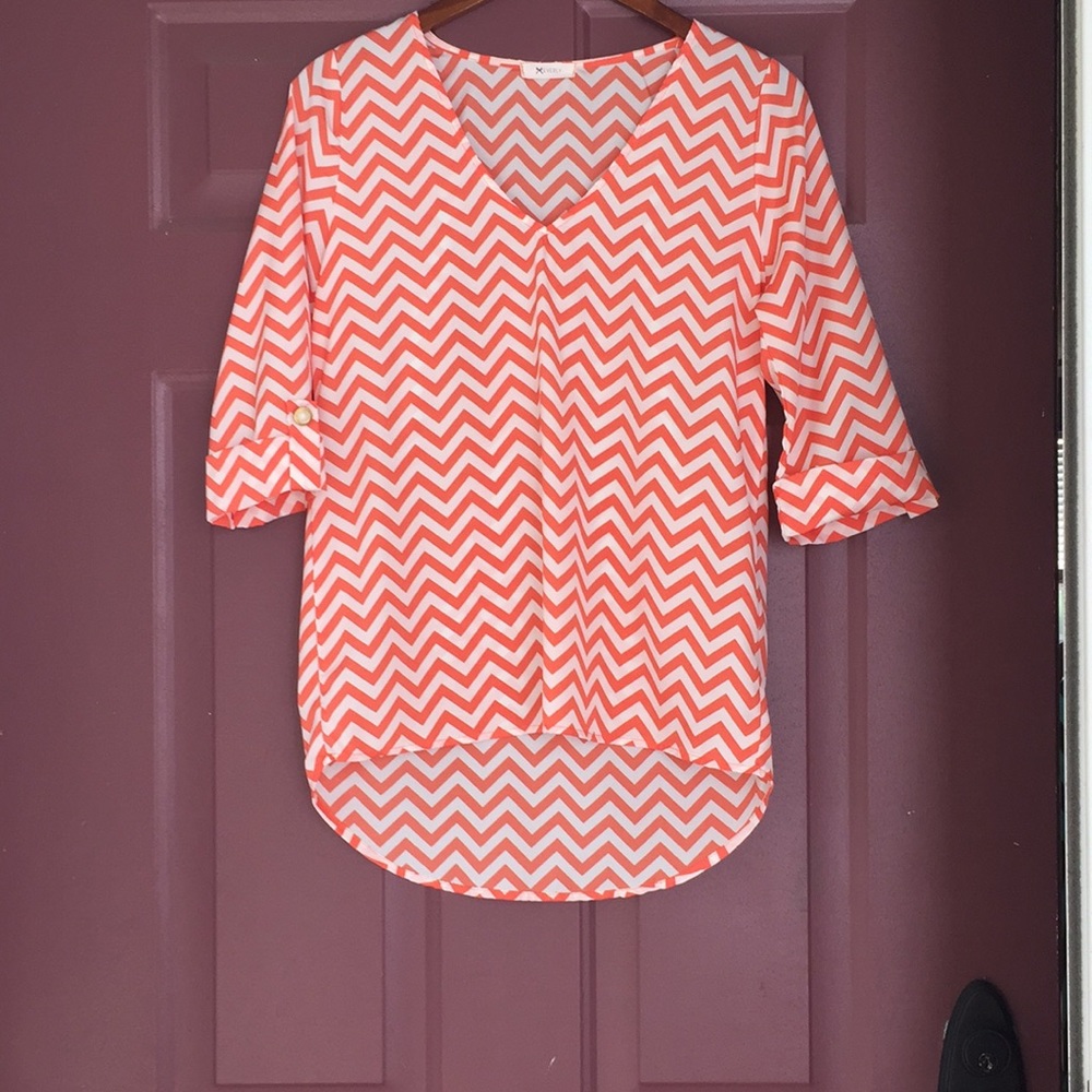 Orange chevron blouse
